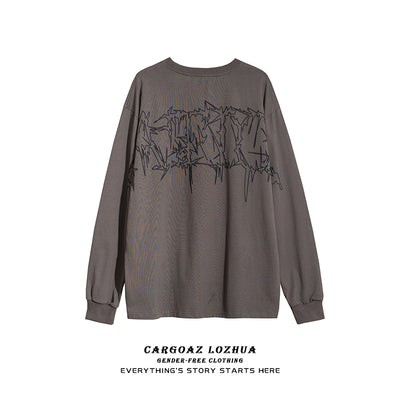 Playera Manga Larga con Letras Estampadas en Espuma - Image 5