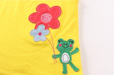 Traje Infantil de Manga Corta con Bordados para Niñas - Image 6