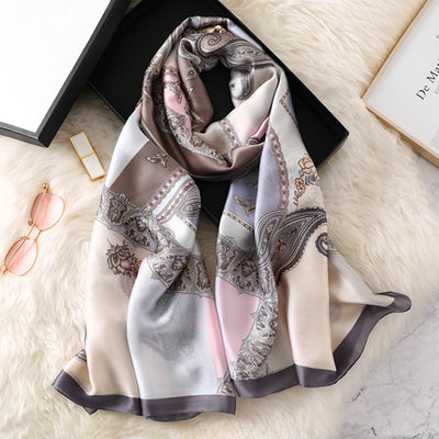 Pañuelo de Seda Versátil para Primavera, Otoño e Invierno - Image 8