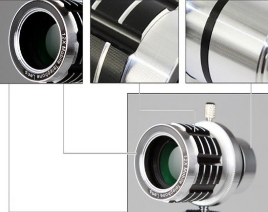 Lente Telefoto 12X para Móvil con Trípode Portátil Universal - Image 3