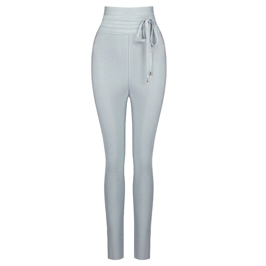 Pantalones Lápiz Cintura Alta Elásticos en Colores Sólidos - Image 18