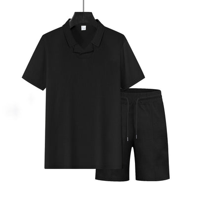 Conjunto Casual de Polo Holgado y Shorts para Hombre - Image 30