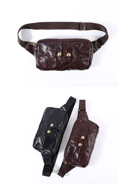Bolso Mensajero de Cuero Retro - Estilo Casual - Image 13