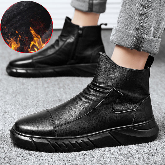 Botas Altas Impermeables Estilo Británico para Nieve Invierno - Image 3