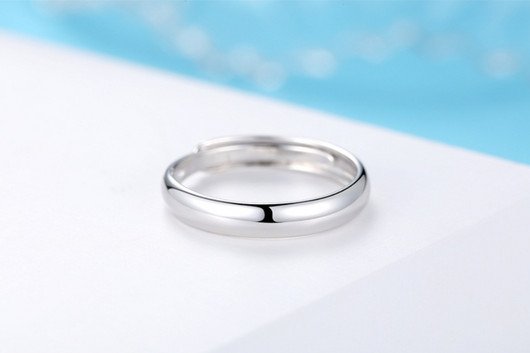 Anillo de Plata Liso y Brillante para Hombre - Image 5
