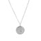 Rose coin single layer rose design simple clavicle chain Plateado