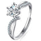 Platinum Diamond Ring Moissanite Ring D Color 1 Carat Adjustable 3 Style