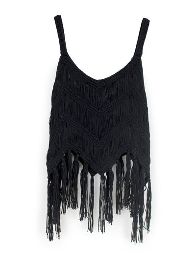 Suéter Tejido para Mujer con Detalles Calados y Borlas - Image 13