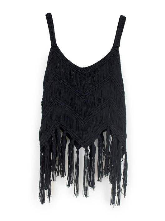 Suéter Tejido para Mujer con Detalles Calados y Borlas - Image 13