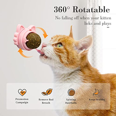 Pelotas de Catnip Adhesivas para Pared - Juguetes Dentales para Gatos - Image 5