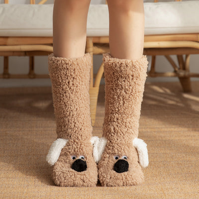 Calcetines Térmicos Antideslizantes con Diseño de Perrito para Mujer - Image 9
