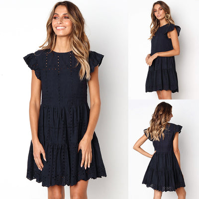 Vestido Casual de Algodón con Bordado Calado - Image 16