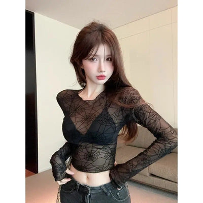 Blusa Semitransparente Ajustada Efecto Reductor para Mujer - Image 2