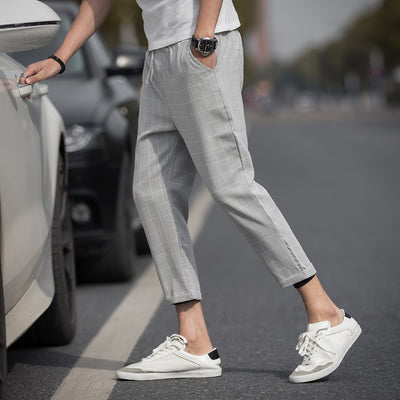Pantalones casuales a cuadros para hombre - Image 4