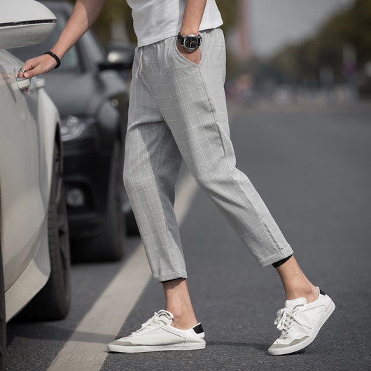 Pantalones casuales a cuadros para hombre - Image 4