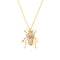 S925 Sterling Plateado Insect Spider Pendant Necklace Ring 18k Dorado Ladybu 925silver