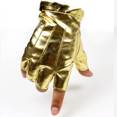 Guantes de Cuero Mitones con Tres Bandas para Hombre - Image 8