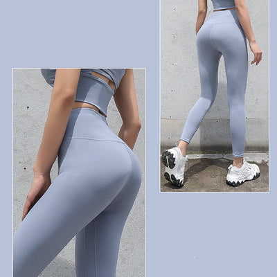 Pantalones Deportivos Cintura Alta con Efecto Realce en Cadera Melocotón - Image 3