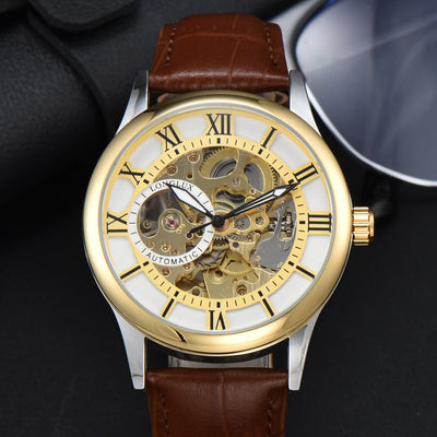 Reloj Mecánico Hombre Escala Romana Resistente al Agua Estilo Ejecutivo - Image 5