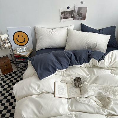 Juego de Cama de Algodón Lavado con Bloques de Color Coordinado - Image 10