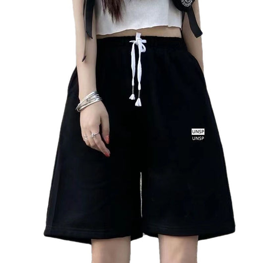 Shorts Deportivos Cintura Alta Sueltos Negros para Mujer - Efecto Adelgazante - Image 8
