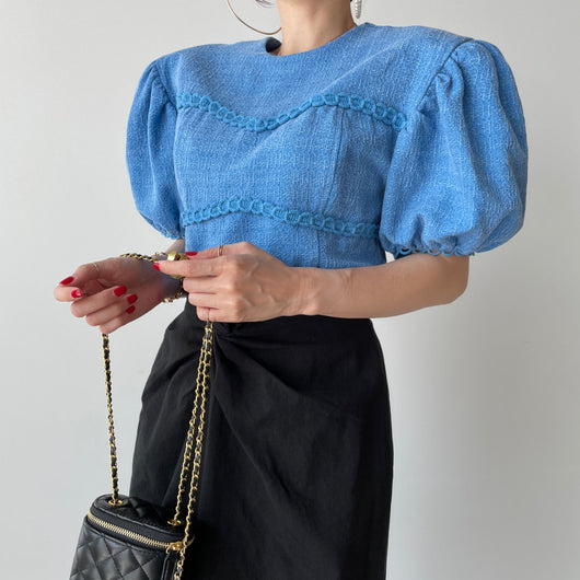 Blusa Retro con Mangas Abullonadas para Mujer - Image 10