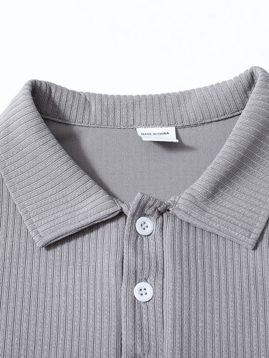 Polo Manga Larga con Cuello Solapa y Botones para Hombre - Image 39