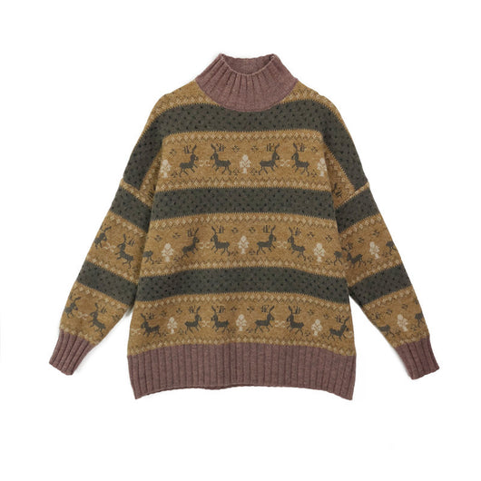 Suéter Navideño Holgado para Mujer - Diseño Ciervo Relajado - Image 7