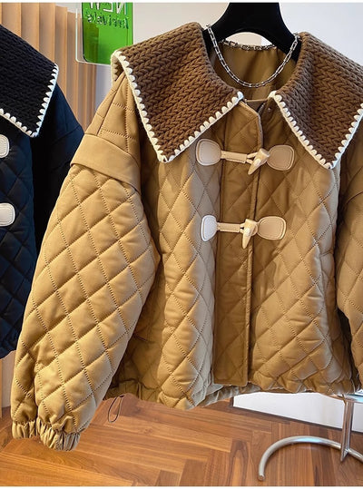 Chaqueta de Punto Suelta con Botones y Detalles Combinados para Mujer - Image 13