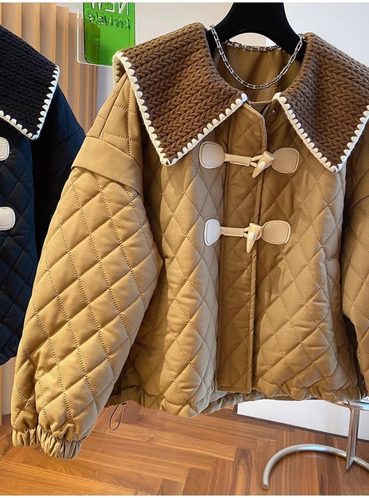 Chaqueta de Punto Suelta con Botones y Detalles Combinados para Mujer - Image 13