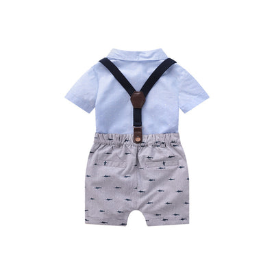 Traje Corto Británico para Bebé Niño - Overol Elegante de Verano - Image 3