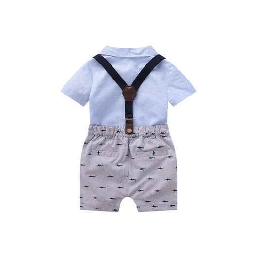 Traje Corto Británico para Bebé Niño - Overol Elegante de Verano - Image 3