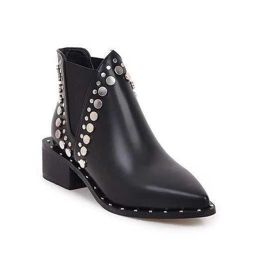 Botas Punk con Remaches en Punta Afilada