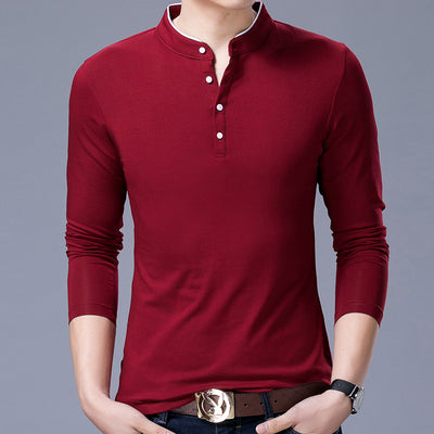 Camiseta Manga Larga Cuello Mao de Algodón para Hombre - Image 5