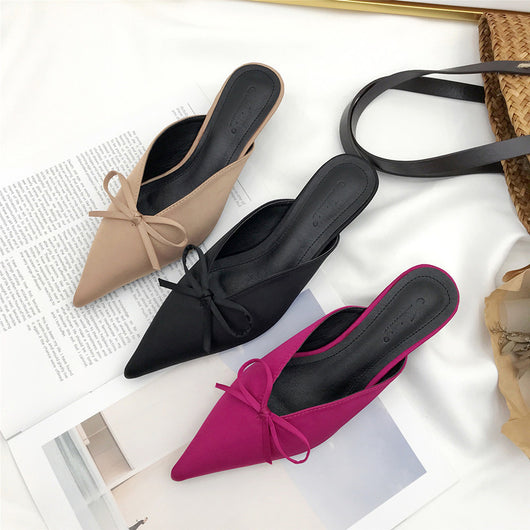 Pantuflas Stiletto Elegantes con Moño - Diseño Ejecutivo Versátil - Image 3