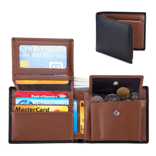 Billetera Trifold de Cuero Genuino para Hombre - Multifuncional - Image 8