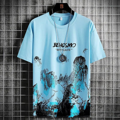 Camiseta Deportiva Hombre Diseño Pintura Tinta Transpirable - Image 2