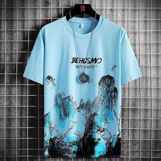 Camiseta Deportiva Hombre Diseño Pintura Tinta Transpirable - Image 2