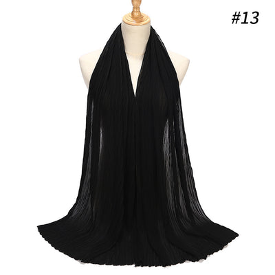 Hijab Chiffón Plisado con Efecto Perla - Capa Versátil - Image 12