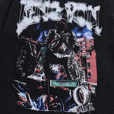 Playera Negra Estampada Black Knight Cuello Redondo para Hombre - Image 4