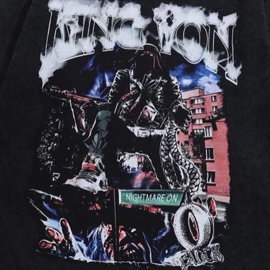 Playera Negra Estampada Black Knight Cuello Redondo para Hombre - Image 4