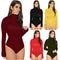 Jumpsuit Invierno Mujer 12 Colores Cuello Alto Manga Larga Ajustado