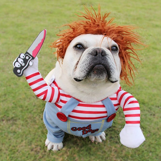 Disfraz de Halloween para Perros - Traje Ajustable Terrorífico con Accesorios
