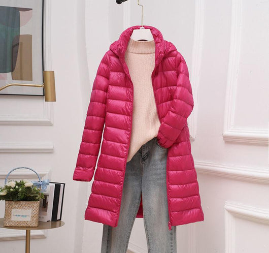 Chaqueta Acolchada Mujer Corta con Capucha Desmontable - Image 6