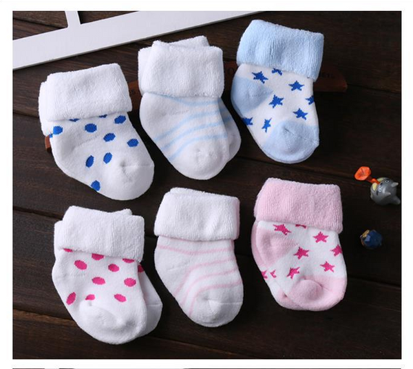 Calcetines de Algodón Acolchados para Bebés Recién Nacidos