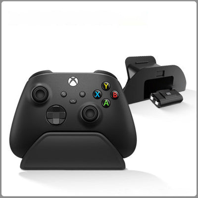 Black AOLION universal gamepad stand made of ABS plastic, designed to hold a game controller upright. - Image 7