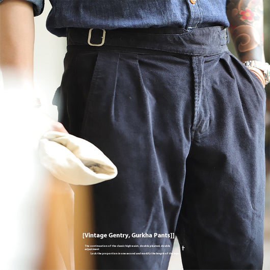 Pantalones Casual de Pana Estilo Americano para Hombre - Image 4