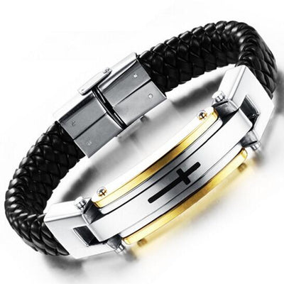Pulsera de Acero Inoxidable con Cruz - Image 7