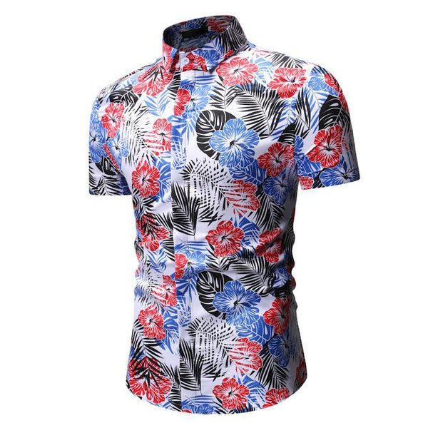 Camisa Floral de Playa para Hombre - Manga Corta de Verano - Image 3