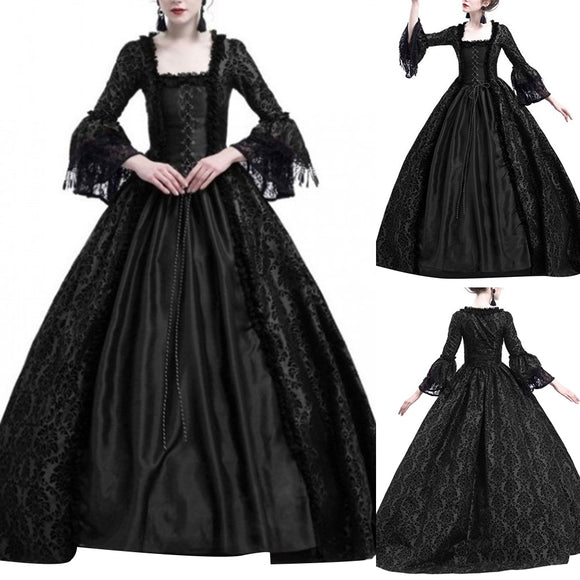Vestido con Mangas Acampanadas de Encaje
